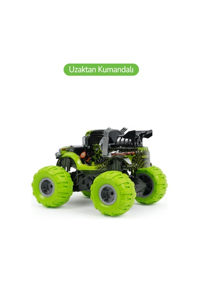 Şarjlı 2.4g Işıklı Buharlı Off-road Kamyon Yeşil Rq3049