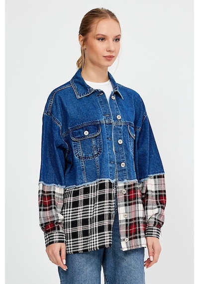 Özel Koleksiyon Garnili Denim Ceket Ag-3020 001