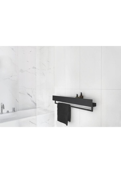 Havluluk Banyo Düzenleyici Metal Duvara Monte Havluluk Siyah