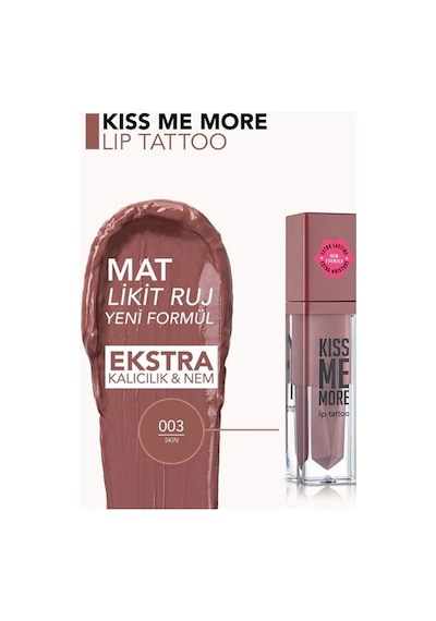 Flormar Kiss Me More Lip Tattoo 003 Skin 01