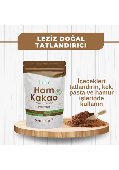 Fibrelle Ham Kakao 150g / Raw Cocoa Powder 150g