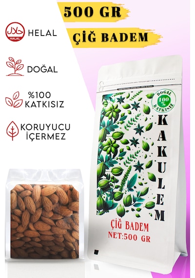 Kakulem Yerli Çiğ Badem İçi 500 G