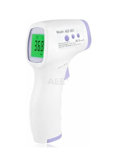 Aee Ce Onaylı Dijital Temassız Ateş Ölçer Termometre Tabanca Model Hafızalı Pilli Bebek Çocuk Kedi Köpek Ortam Nesne Yemek Havuz Oda