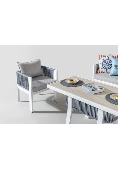 Marina Midi Bahçe Balkon Oturma Grubu Krem Marina Midi Bahçe Balkon Oturma Grubu Krem