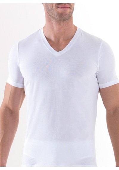 Blackspade Erkek Kutulu V Yaka Slim Fit Esnek Pamuklu Likralı T-shirt Siyah