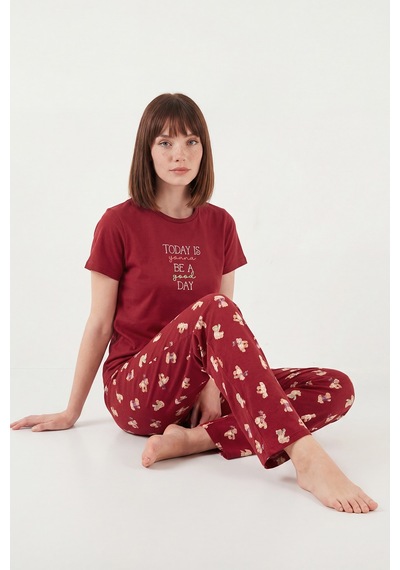 Lela Bayan Pijama Takımı 65790784 Kırmızı