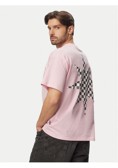 Jack & Jones Jcosolana Checkered Sırtı Baskılı Tişört 12296270 Mor