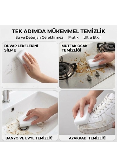 Cazibiz Nano Silgi Sihirli Temizlik Süngeri Beyaz-448647