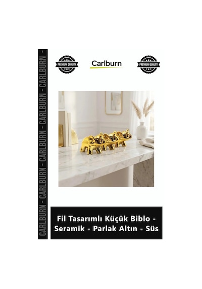 Özel Üretim Modern Gold Dekoratif Şık Obje Fil Tasarımlı Küçük Biblo Seramik Parlak Altın Süs