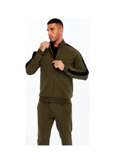 AR-MA Arma Erkek Slim Fit Reglan Kollu Fleto Cepli Tam Fermuar Dik Yaka Interlok Sweatshirt K30324989602 Haki