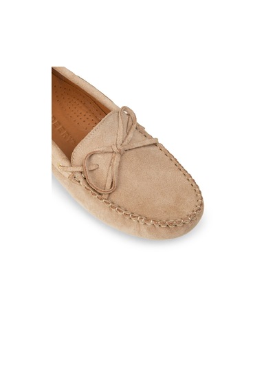 Deery Kadın Hakiki Süet Bej Loafer Ayakkabı - Dl505zbejc01