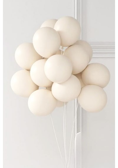 Retro Deniz Kumu Balon Bej 20 Adet 12inç