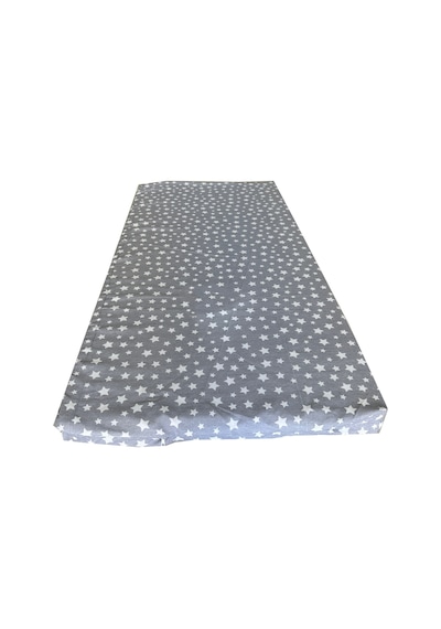 Bebek Yatağı 60x120x6 Cm Vip Oyun Parkı Sünger Yatak-gri Yıldız