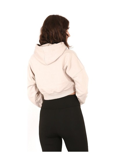Scorp Storm Crop Kapüşonlu Sweatshirt Bej