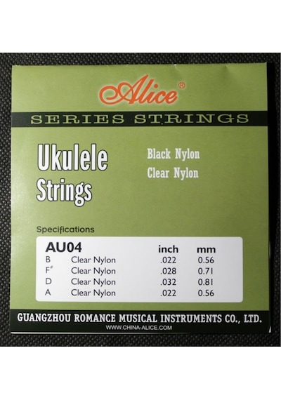 Alice Au04 Soprano Ukulele Takım Tel