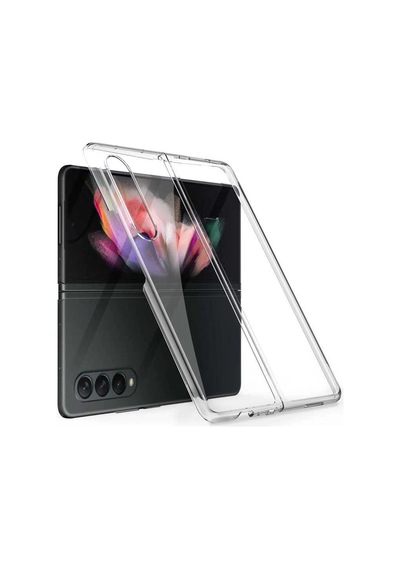 Galaxy  Uyumlu  Z Fold 3 Kılıf Zore Kıpta Kapak Şeffaf