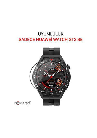 Novstrap Huawei Watch Gt3 Se İle Uyumlu Ekran Koruyucu Nano Esnek Cam Tam Kaplayan Ppm
