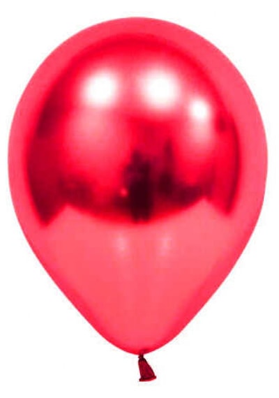 Balon Krom Parlak 12 İnc Kırmızı Pk10 Çok Renkli