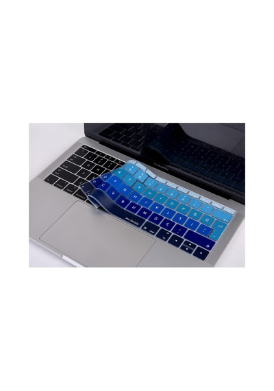 Türkçe Q Klavye Koruyucu Macbook A1534 A1708 Uyumlu Uk Avrupa Ters L Enter Silikon Klavye Koruyucu Turkish Q Keyboard Cover Lacivert Mavi
