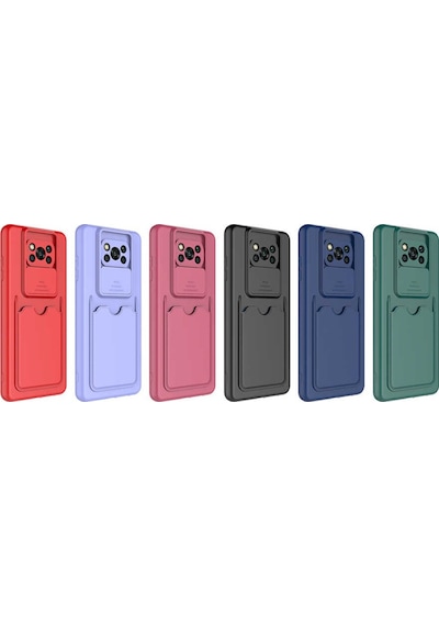 Xiaomi Poco X3 Kılıf Zore Kartix Kartlık Bölmeli Kılıf