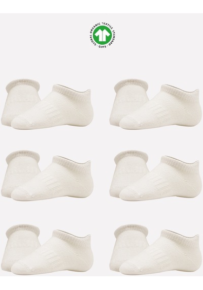 Bistyle 6lı Basic Sneakers Soket Çorap 6109 Ekru 001