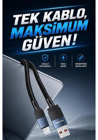 Günlük Cihaz Parçası Akıllı Telefon Şarj Kablosu Usb To Lightning Data Kablo U18 Siyah