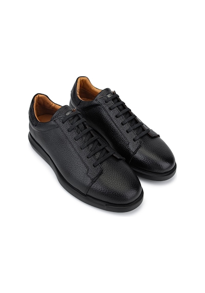 Tamer Tanca Erkek Hakiki Deri Siyah Sneakers & Spor Ayakkabı 1170 Çst-1 Erk Ayk Y26 Sıyah