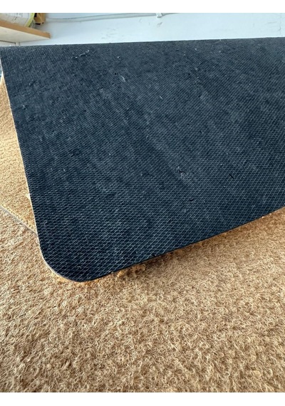 Tr Kaymaz Tabanlı Baskılı Şık Kapı Önü Paspası 45x70 Cm Coco Hasır Görünümlü Velür Paspas, Dökülme Ve K Genel