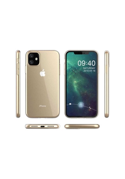 Apple Uyumlu iPhone 11 Kılıf Zore Süper Silikon Kapak Renksiz