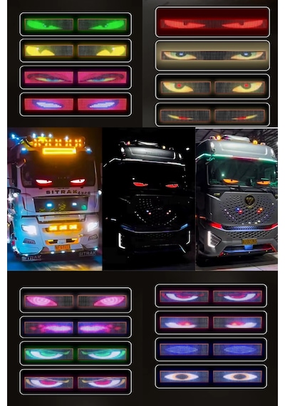 Wearfitpro Pvc Devil S Eye Yapışkanlı Dinamik Işıklı Araç İçi Şeytan Gözü Canlı Led Işık Led Şerit 120 Cm