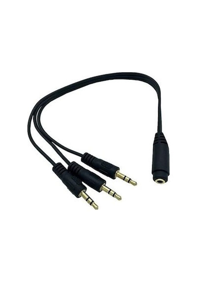 Ses Sistemi Kablosu 3 Erkek Aux 1 Dişi Aux 1 Dişi Stereo 3 Erkek Stereo Kablo