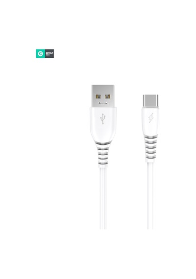 Dvıp 100w Usba To Type-c Data Ve Hızlı Şarj Kablosu Beyaz Y100c100w