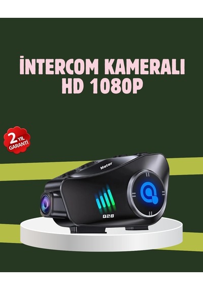 Ceylan Adam Q28 Full Hd Kameralı Motosiklet Kask Kulaklığı 45 Saat Müzik, Ipx6 Su Geçirmez