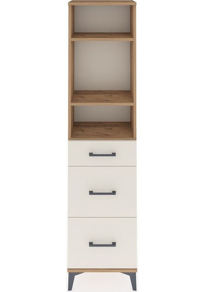 Arges Dolap 3 Raflı 3 Çekmeceli 44x30x182 Çam-aytaşı Çam