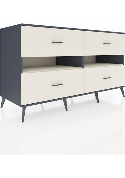 Kronos Konsol 2 Raflı 4 Çekmeceli 176x59x99 Antrasit-aytaşı Aytası/aytası - Antrasıt Kronos Konsol 2 Raflı 4 Çekmeceli 176x59x99 Antrasit-aytaşı Aytası/aytası - Antrasıt