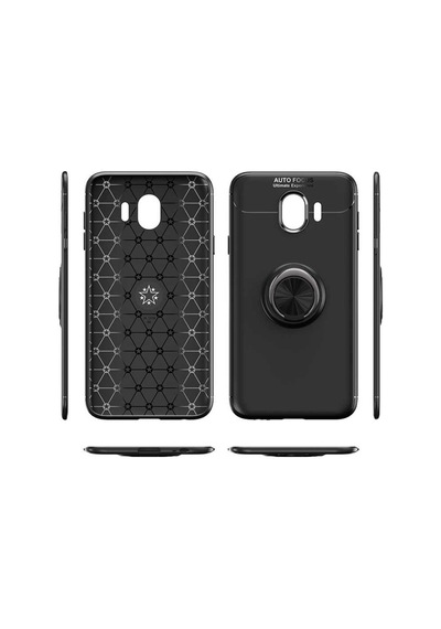 Samsung Uyumlu Galaxy J4 Kılıf Yüzüklü Magnetli Ravel Case