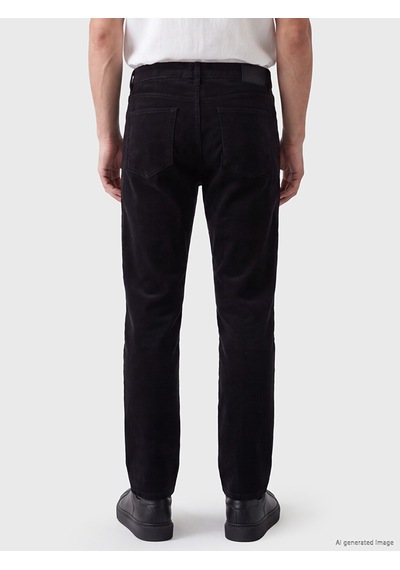 Lcwaıkıkı Classic Siyah Regular Fit Kadife Erkek Chino Pantolon