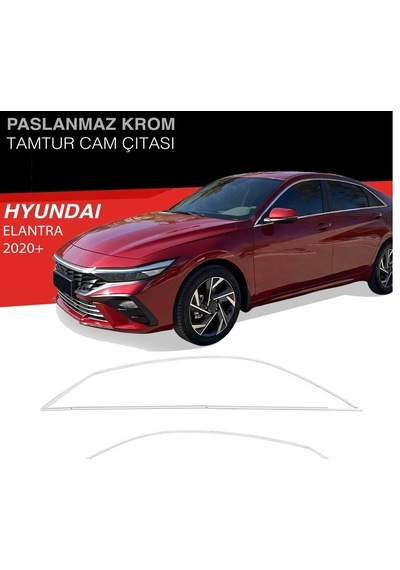 Hyundai Elantra 2020+ Tamtur 12 Parça Krom Cam Çıtası