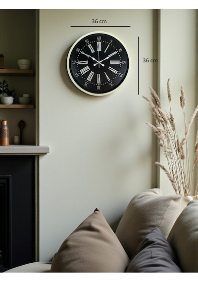 Zentime 36 Cm Krem Dekoratif Duvar Saati çok Renkli