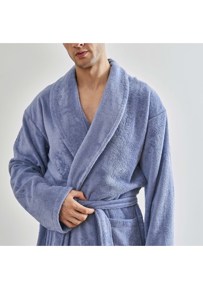 Linens Soft Pamuk Bornoz Mavi S Koyu Mavi