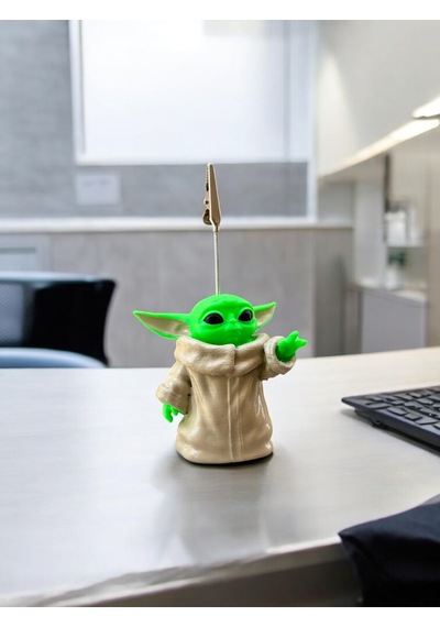 Yeşil Adam Yoda Fotoğraf Not Tutucu Ofis Masası Tutacak Hediyelik Tek Tutacak