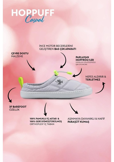 Hoppuff Casual Dinamik Gri Barefoot Çocuk Ayakkabı