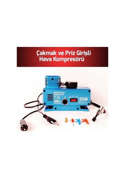 220 Volt12 Volt 250 Psi Geniş Uygulama Yelpazesi Kompresör Lastik Hava Şişirme Oto Pompası