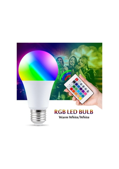 Yeni 2025 Rgb Led Ampul Çok Renkli Led Home Uzaktan Kumandalı Dim Edilebilir Ampul Rengarenk Ampül, Drwlampül Diğer