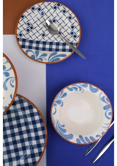 Tabak Evi Porselen Lindy Yemek Takımı 6 Kişilik 24 Parça Bns24ykprs1216 Çok Renkli