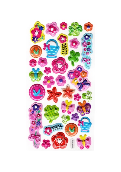 Kabartmalı Stiker Defter Planlayıcı Etiket 17 x 9 CM Limlra-016 Çiçek