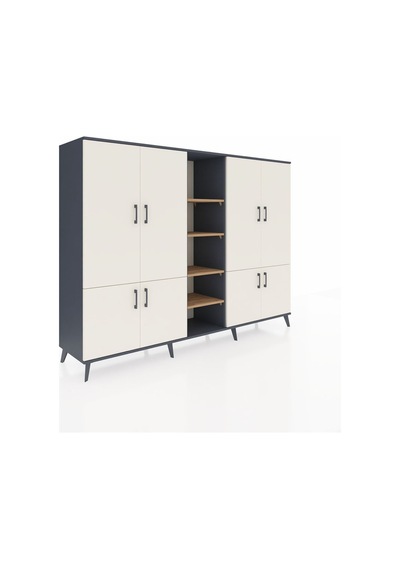 Hyperion Dolap 14 Raflı 8 Kapaklı 220x44x163 Antrasit-aytaşı/çam Aytası/atlas Çam - Antrasıt Hyperion Dolap 14 Raflı 8 Kapaklı 220x44x163 Antrasit-aytaşı/çam Aytası/atlas Çam - Antrasıt