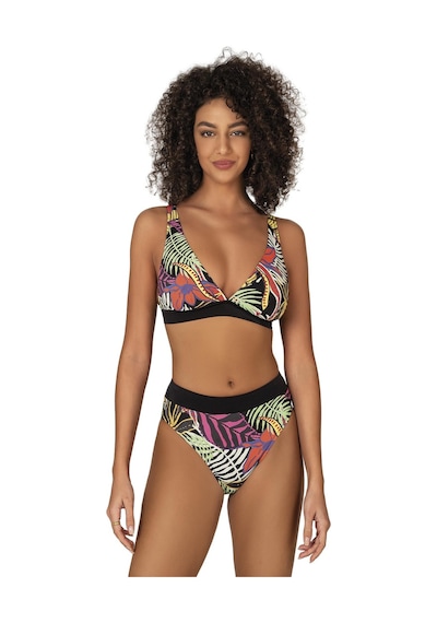 Endeep Kadın Toparlayıcı Desenli Bikini Takımı-siyah