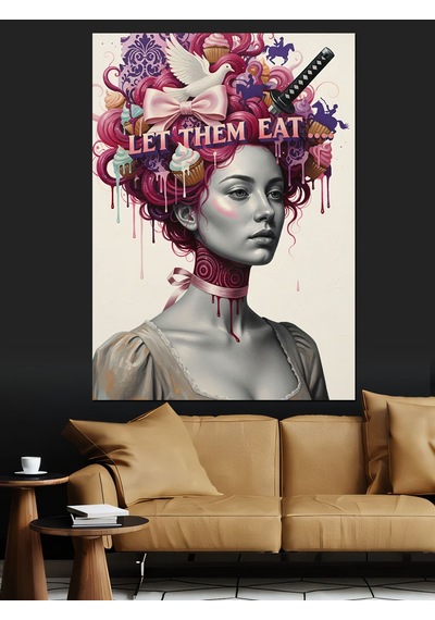 Ahşap Tablo Çiçeklerle Çevrili Kadın Portresi Ünlü Tabloları