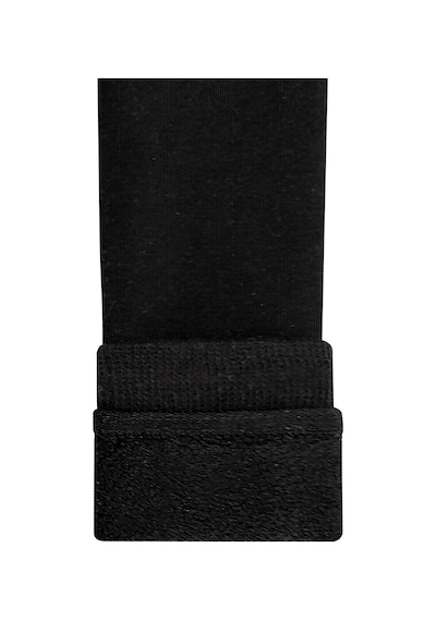 Denokids Unisex Çocuk Pamuklu Siyah İçi Havlu Tayt 4-11 Yaş